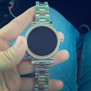 Sofie Pavé Silver-Tone Smartwatch